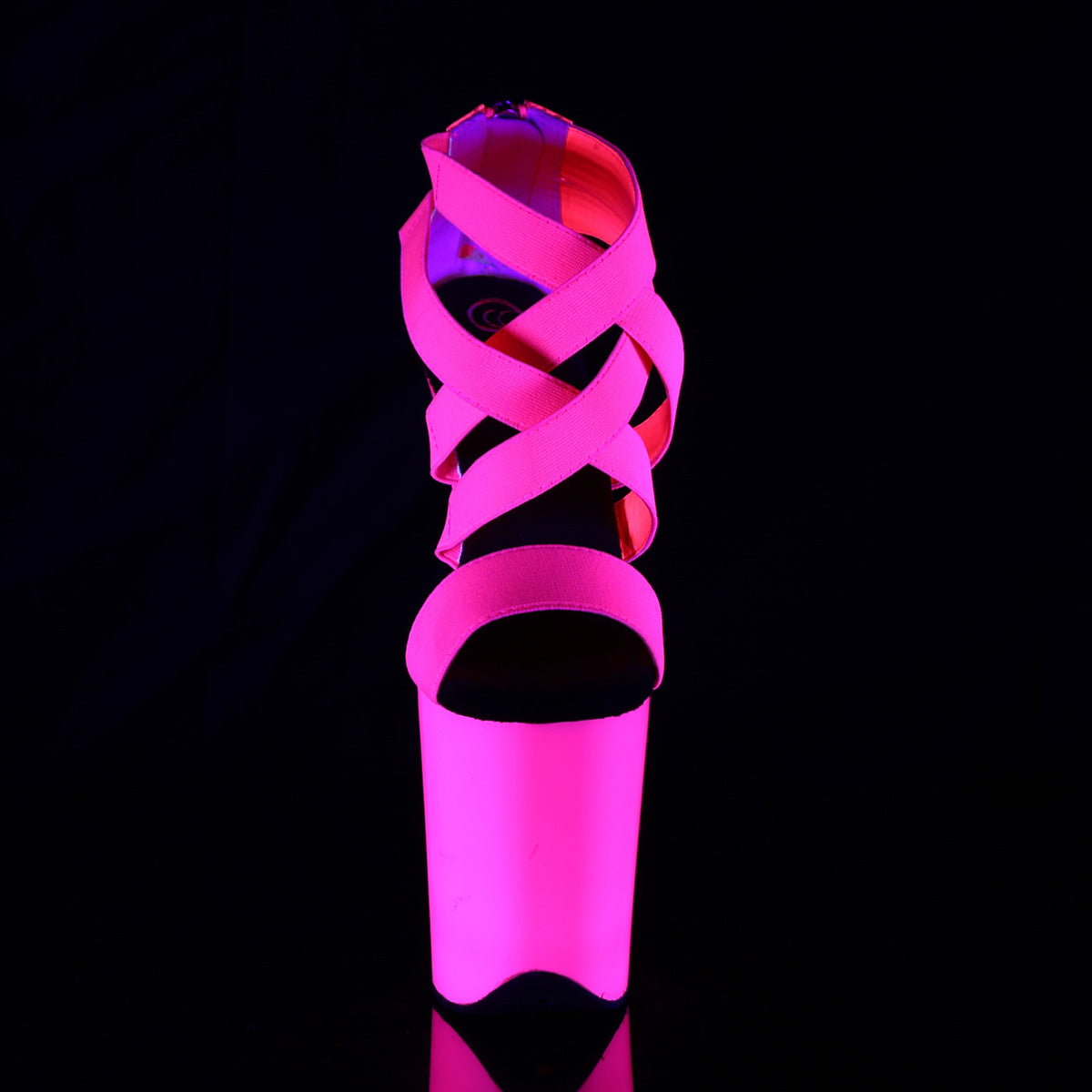 【PLEASER】FLAMINGO-869UV プラットフォームシューズ Neon H. Pink Elastic Band-Pat/Neon H. Pink【取寄】