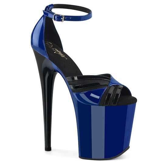 【PLEASER】FLAMINGO-884 プラットフォームシューズ Royal Blue-Blk/Royal Blue-Blk【取寄】