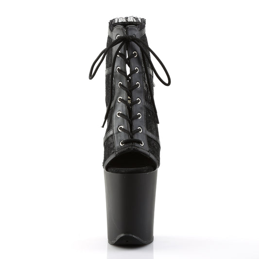 【PLEASER】FLAMINGO-896LC シューズ Blk Mesh-Lace/Blk Matte【取寄】
