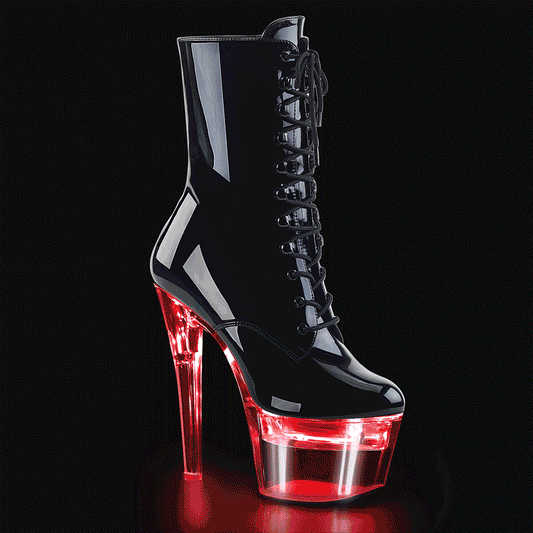 【PLEASER】FLASHDANCE-1020-7 プラットフォームシューズ Blk Pat/Clr【取寄】