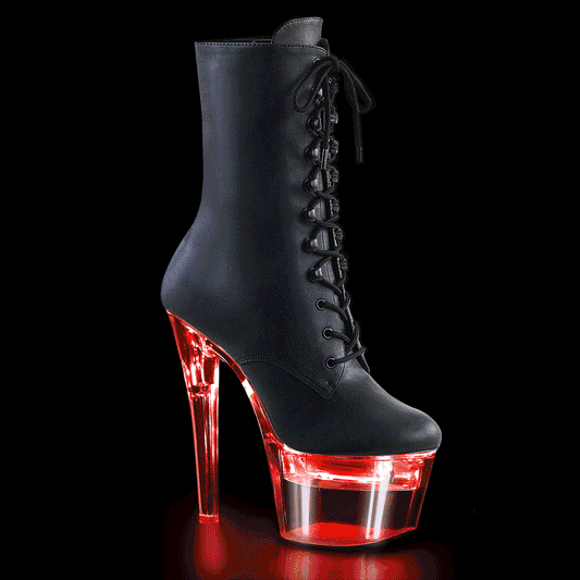 【PLEASER】FLASHDANCE-1020-7 プラットフォームシューズ Blk Faux Leather/Clr【取寄】