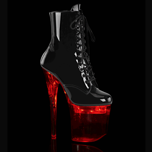 【PLEASER】FLASHDANCE-1020-8 プラットフォームシューズ Blk Pat/Clr【取寄】