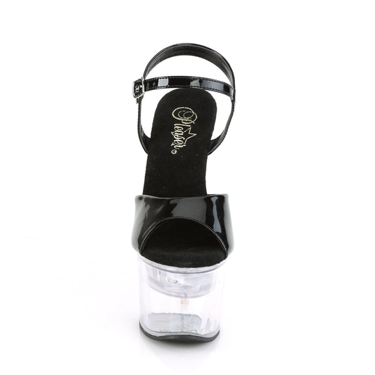 【PLEASER】FLASHDANCE-709 プラットフォームシューズ Blk Pat/Clr【取寄】
