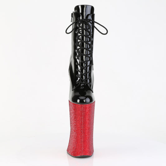 【PLEASER】FORBIDDEN-1020BEJ プラットフォームシューズ Blk Pat/Red RS【取寄】