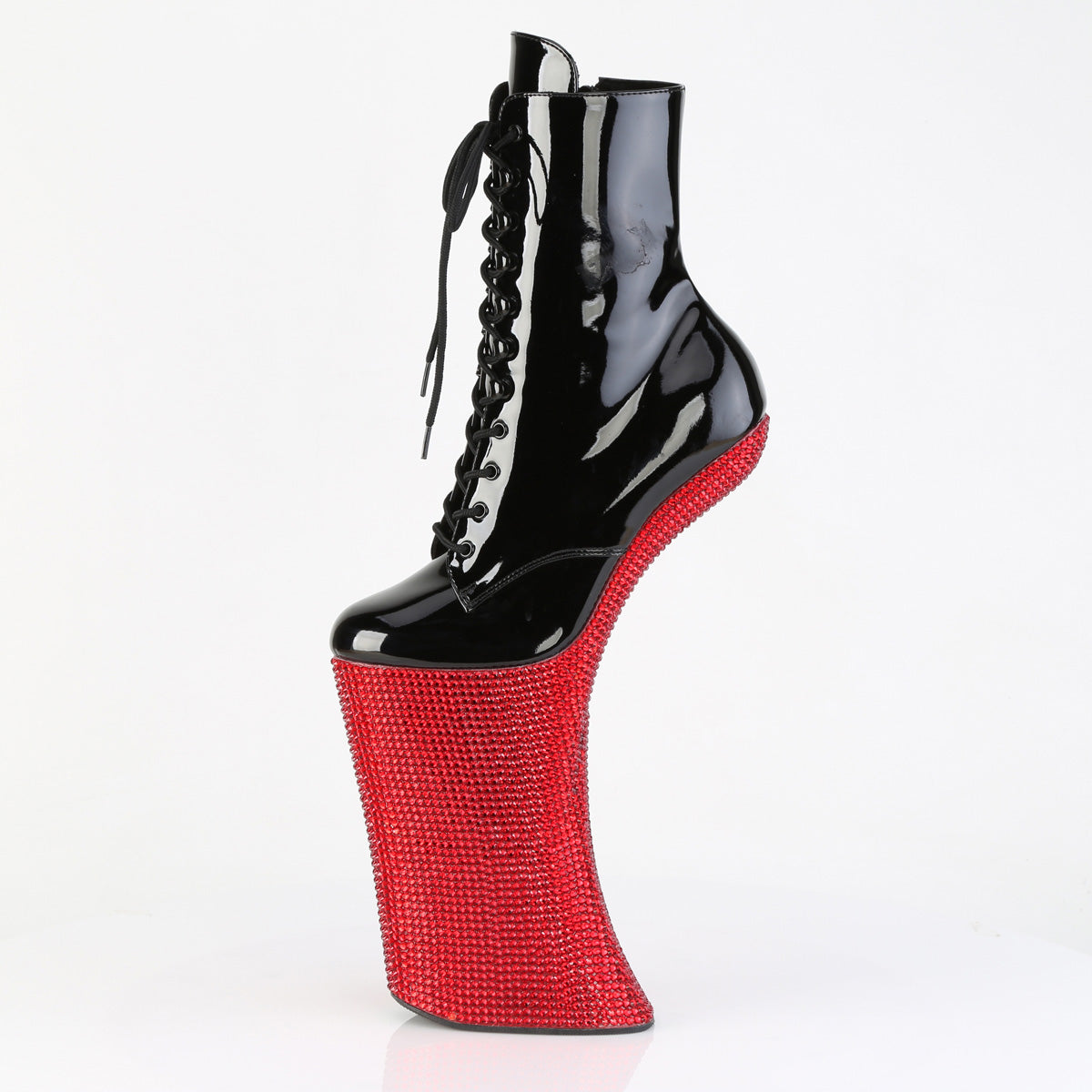 【PLEASER】FORBIDDEN-1020BEJ シューズ Blk Pat/Red RS【取寄】