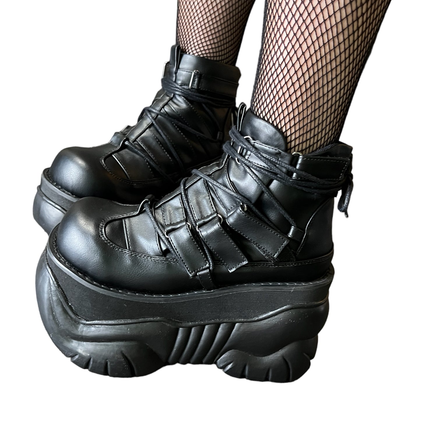 Demonia BOXER-13 Black Platform Sneakers