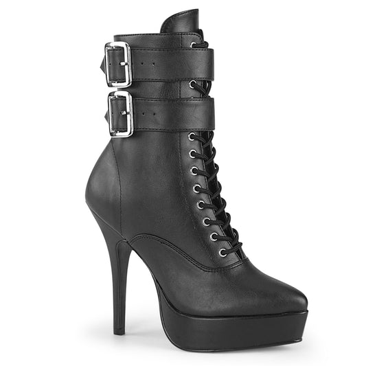【DEVIOUS】INDULGE-1026 プラットフォームシューズ Blk Faux Leather【取寄】