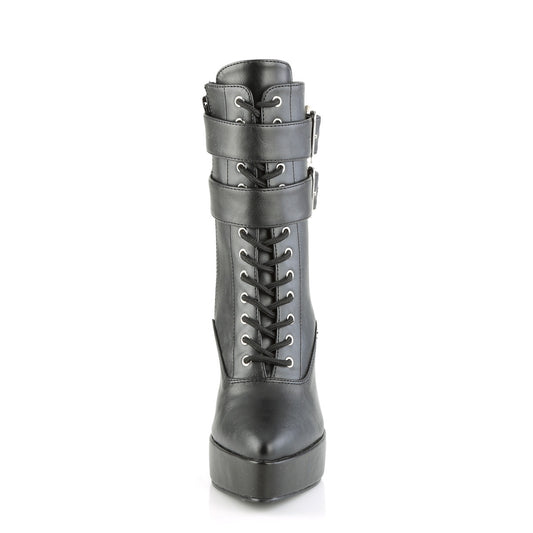 【DEVIOUS】INDULGE-1026 プラットフォームシューズ Blk Faux Leather【取寄】