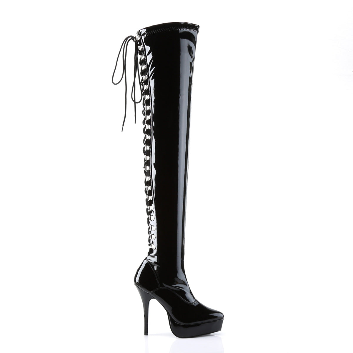 【DEVIOUS】INDULGE-3063 プラットフォームシューズ Blk Str Pat【取寄】