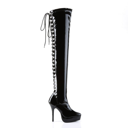 【DEVIOUS】INDULGE-3063 プラットフォームシューズ Blk Str Pat【取寄】