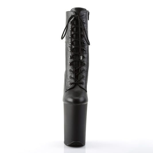 【PLEASER】INFINITY-1020 プラットフォームシューズ Blk Faux Leather/Blk Matte【取寄】