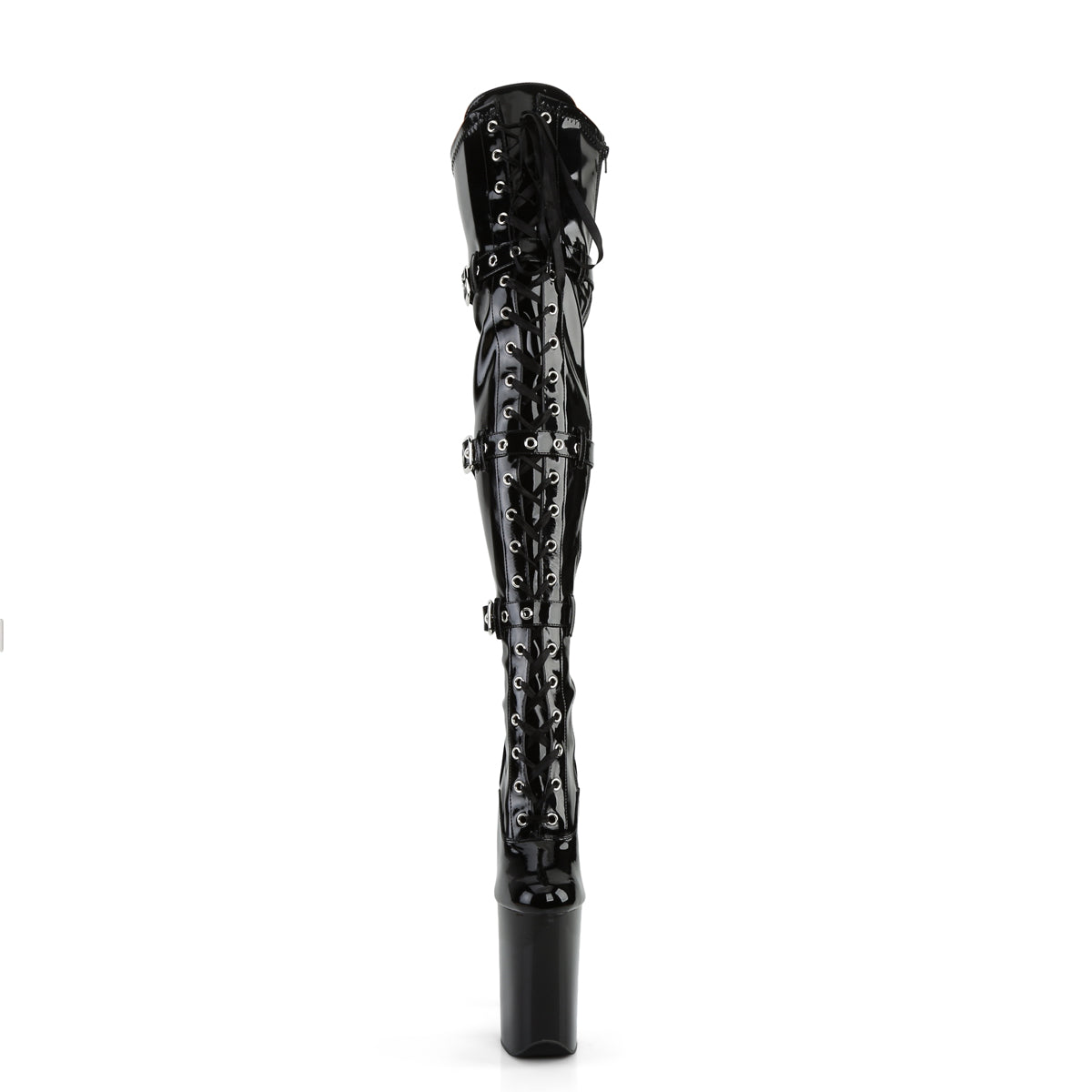 【PLEASER】INFINITY-3028 プラットフォームシューズ Blk Stretch Pat/Blk【取寄】