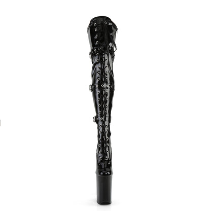 【PLEASER】INFINITY-3028 プラットフォームシューズ Blk Stretch Pat/Blk【取寄】