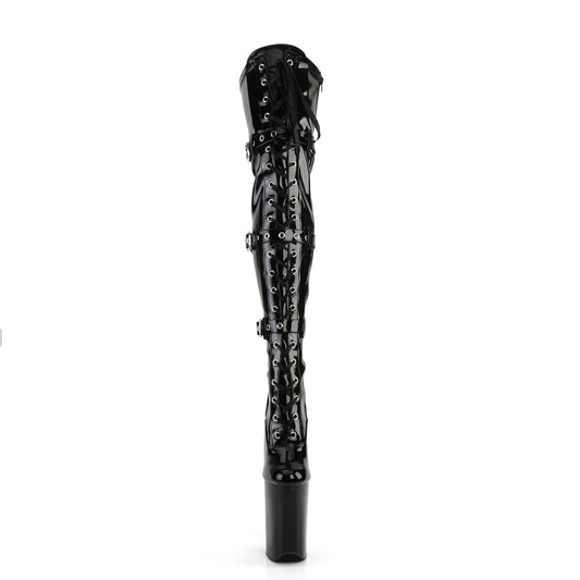 【PLEASER】INFINITY-3028 プラットフォームシューズ Blk Stretch Pat/Blk【取寄】