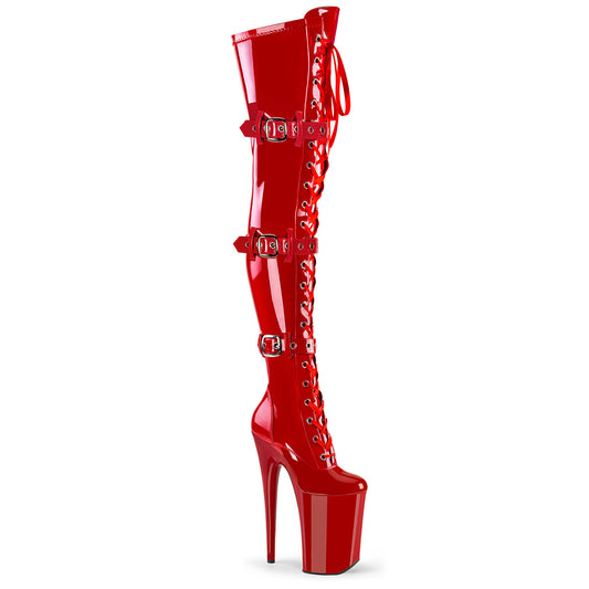 【PLEASER】INFINITY-3028 プラットフォームシューズ Red Str Pat/Red【取寄】