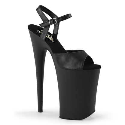 【PLEASER】INFINITY-909 シューズ Blk Faux Leather/Blk Matte【取寄】