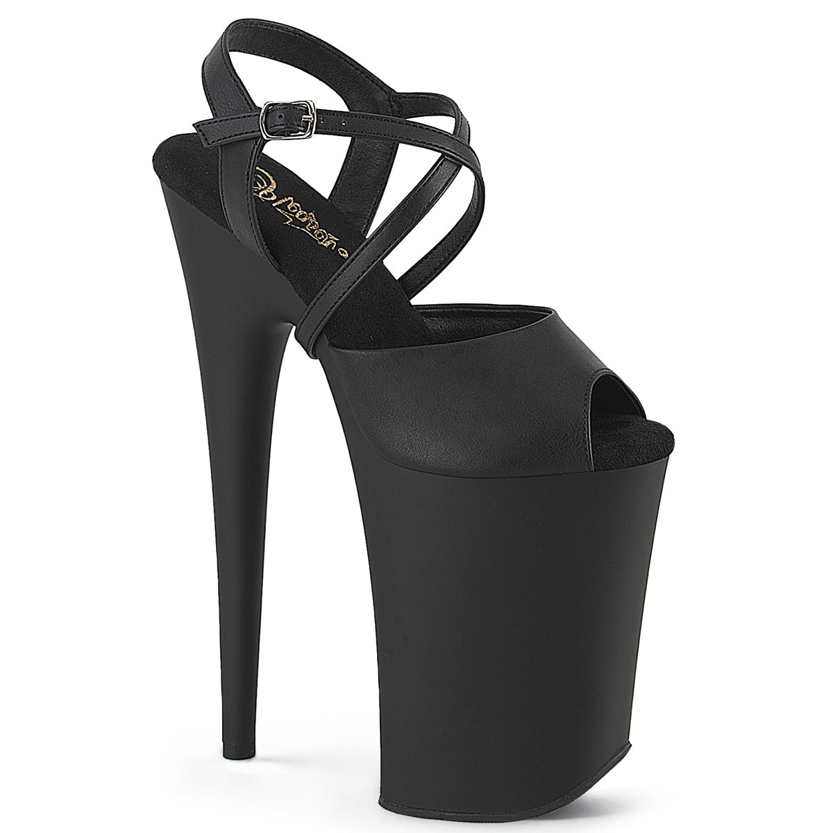 【PLEASER】INFINITY-924 シューズ Blk Faux Leather/Blk Matte【取寄】