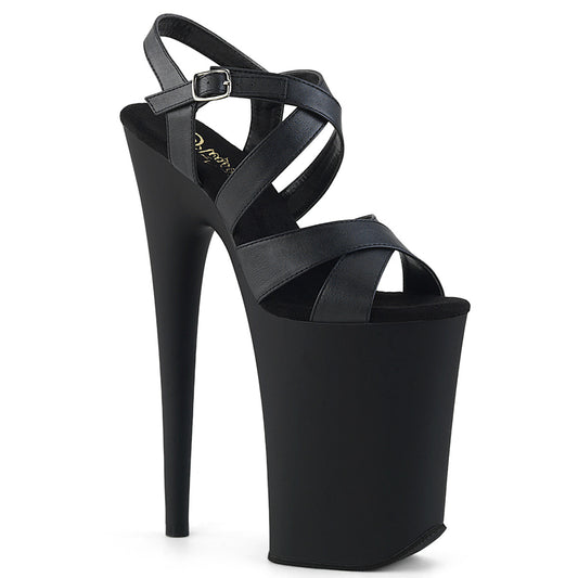 【PLEASER】INFINITY-997 プラットフォームシューズ Blk Faux Leather/Blk Matte【取寄】