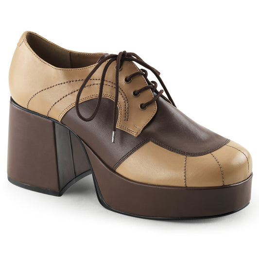 【FUNTASMA】JAZZ-06 プラットフォームシューズ Tan-Brown Pu【取寄】