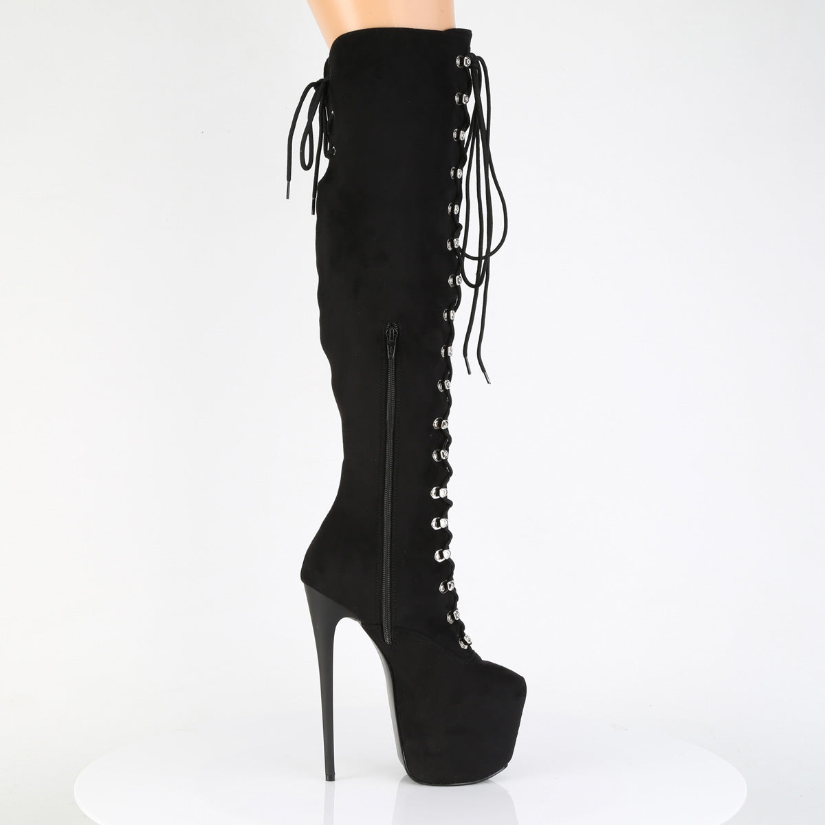 【PLEASER】JUBILANT-3012FS プラットフォームシューズ Blk Faux Suede【取寄】