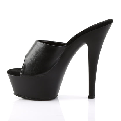【PLEASER】KISS-201 プラットフォームシューズ Blk Faux Leather/Blk Matte【取寄】