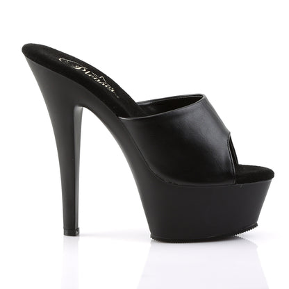 【PLEASER】KISS-201 シューズ Blk Faux Leather/Blk Matte【取寄】