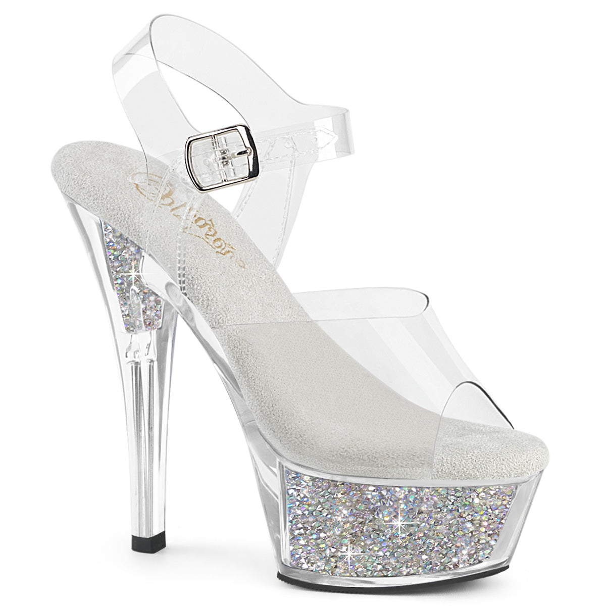 【PLEASER】KISS-208RSI プラットフォームシューズ Clr/Clr-Slv AB RS【取寄】
