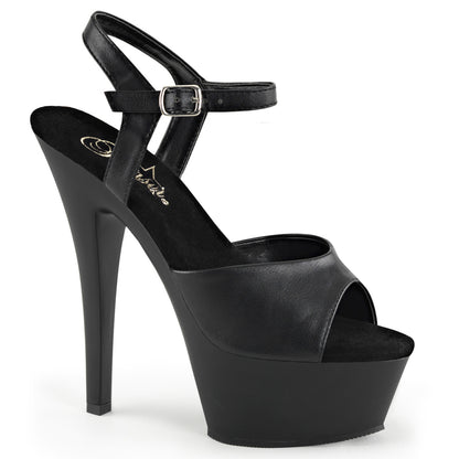 【PLEASER】KISS-209 シューズ Blk Faux Leather/Blk Matte【取寄】