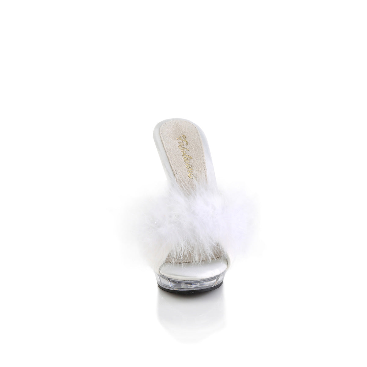 【FABULICIOUS】LIP-101-8 シューズ Wht Satin-Fur/Clr【取寄】