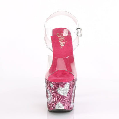 【PLEASER】LOVESICK-708HEART プラットフォームシューズ Clr/H. Pink-Wht RS【取寄】