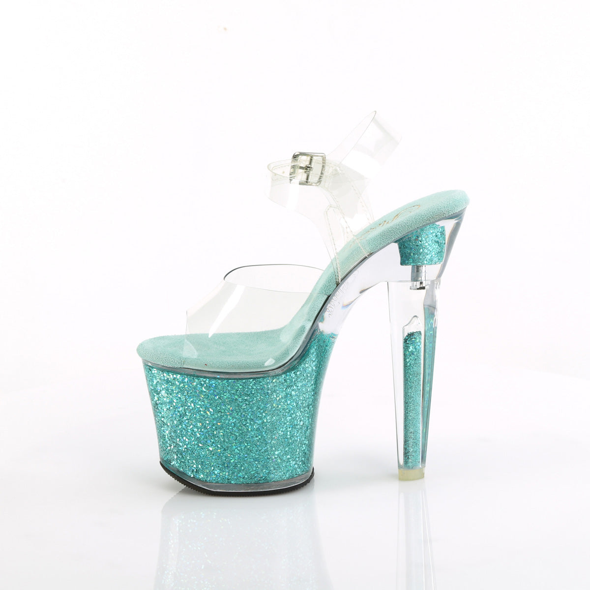 【PLEASER】LOVESICK-708SG シューズ Clr/Aqua multi Iridescent Glitters【取寄】