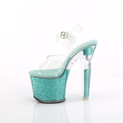 【PLEASER】LOVESICK-708SG シューズ Clr/Aqua multi Iridescent Glitters【取寄】