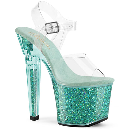 【PLEASER】LOVESICK-708SG シューズ Clr/Aqua multi Iridescent Glitters【取寄】