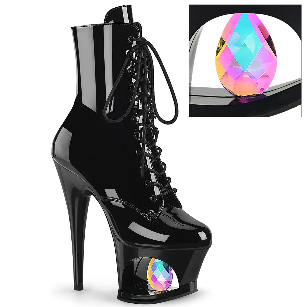 【PLEASER】MOON-1020DIA シューズ Blk Pat/Blk【取寄】