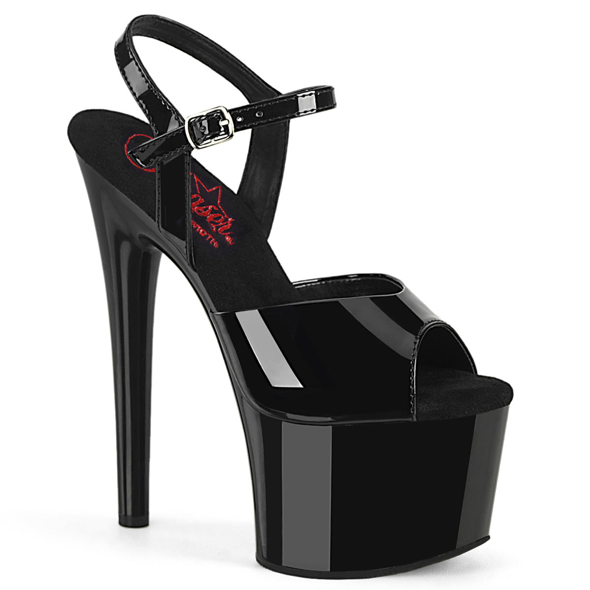 【PLEASER】PASSION-709 プラットフォームシューズ Blk Pat/Blk【取寄】
