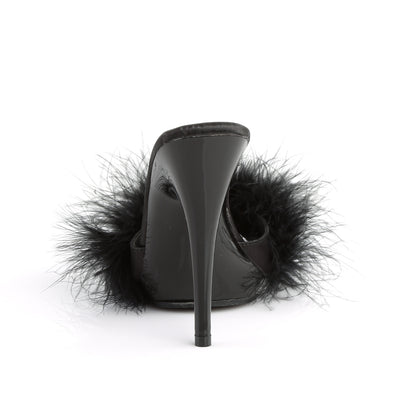 【FABULICIOUS】POISE-501F シューズ Blk Satin-Marabou Fur/Blk【取寄】