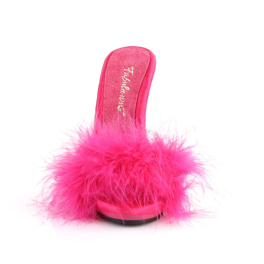 【FABULICIOUS】POISE-501F シューズ H. Pink Satin-Marabou Fur/H. Pink【取寄】