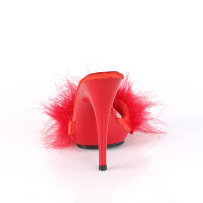 【FABULICIOUS】POISE-501F シューズ Red Satin-Marabou Fur/Red【取寄】