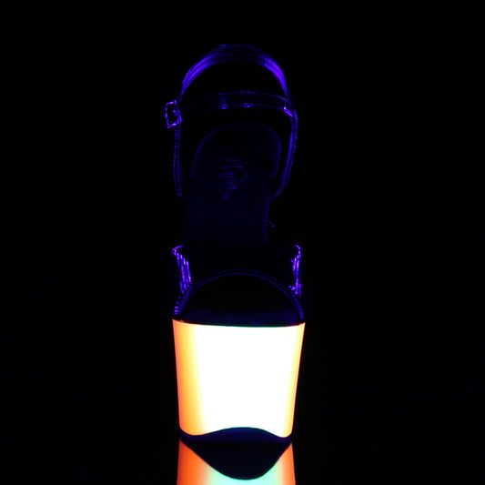 【PLEASER】RAINBOW-309UV プラットフォームシューズ Blk Pat/Neon Multi【取寄】