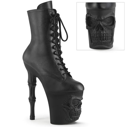 【PLEASER】RAPTURE-1020 シューズ Blk Faux Leather/Blk Matte【取寄】