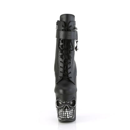 【PLEASER】RAPTURE-1020STR-LT シューズ Blk Faux Leather/Blk Matte-Rubbed Slv【取寄】