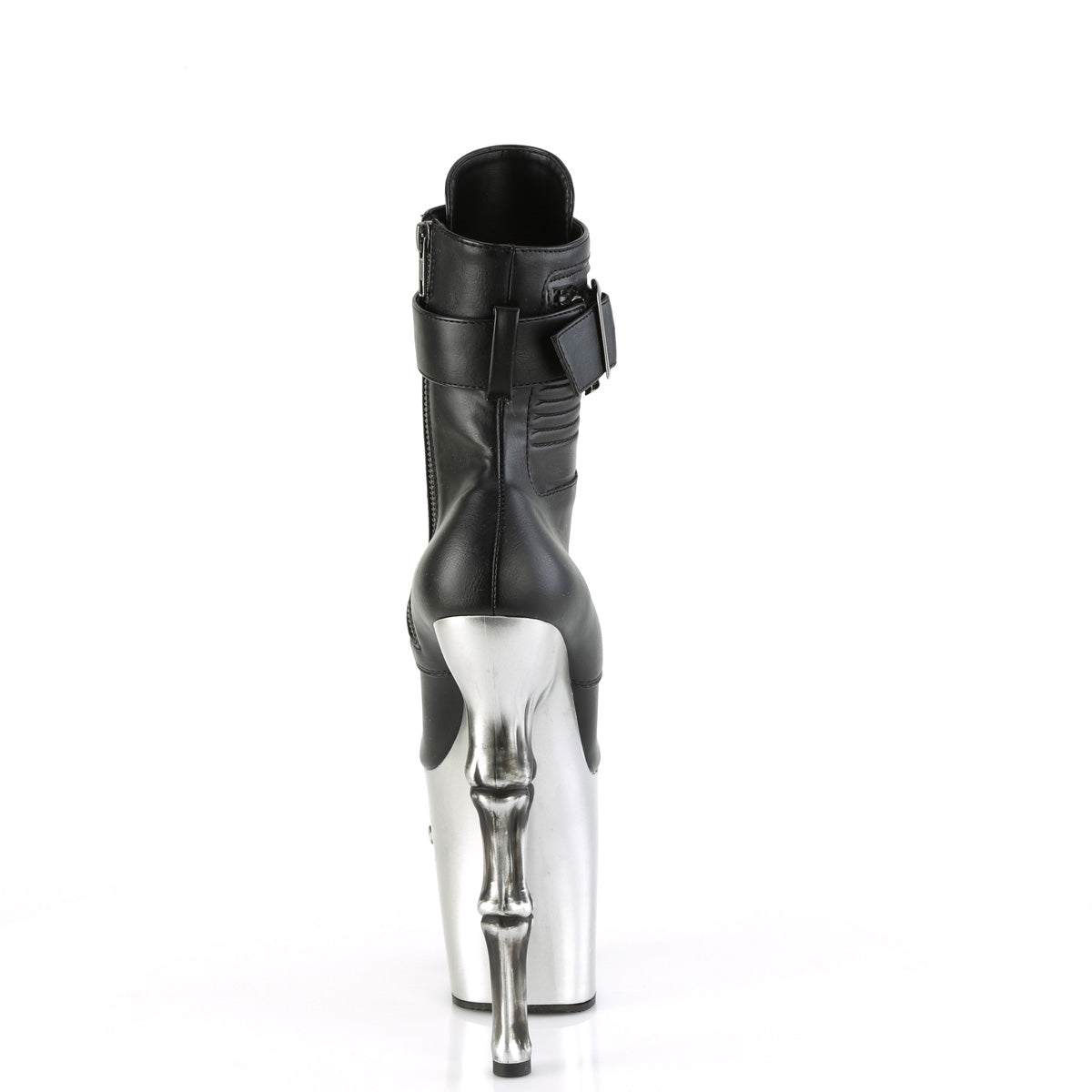 【PLEASER】RAPTURE-1020STR-LT シューズ Blk Faux Leather/Slv Matte-Rubbed Blk【取寄】