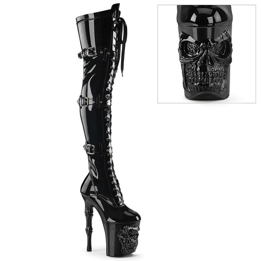 【PLEASER】RAPTURE-3028 シューズ Blk Str. Pat/Blk【取寄】