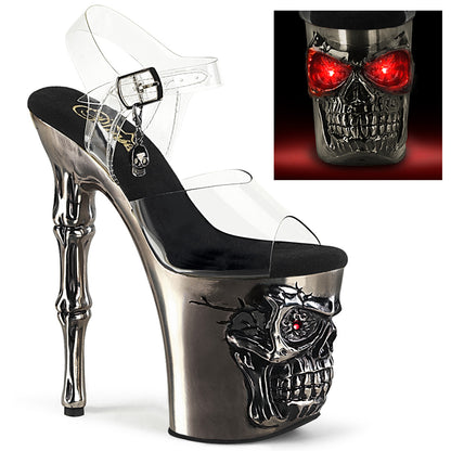 【PLEASER】RAPTURE-808-LT シューズ Clr/Satin Pewter Chrome【取寄】