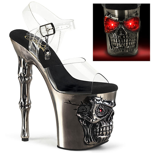 【PLEASER】RAPTURE-808-LT シューズ Clr/Satin Pewter Chrome【取寄】
