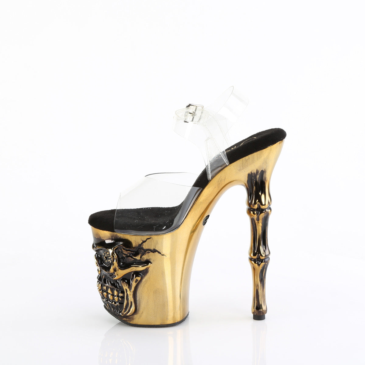 【PLEASER】RAPTURE-808-LT プラットフォームシューズ Clr/Satin Brass Chrome【取寄】