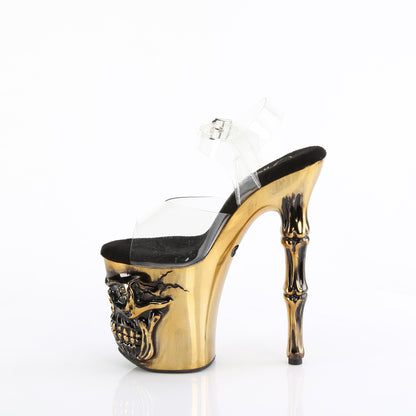 【PLEASER】RAPTURE-808-LT プラットフォームシューズ Clr/Satin Brass Chrome【取寄】