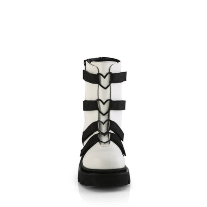 【DEMONIA】RENEGADE-50 アンクルブーツ Wht Vegan Leather-Nylon【取寄】