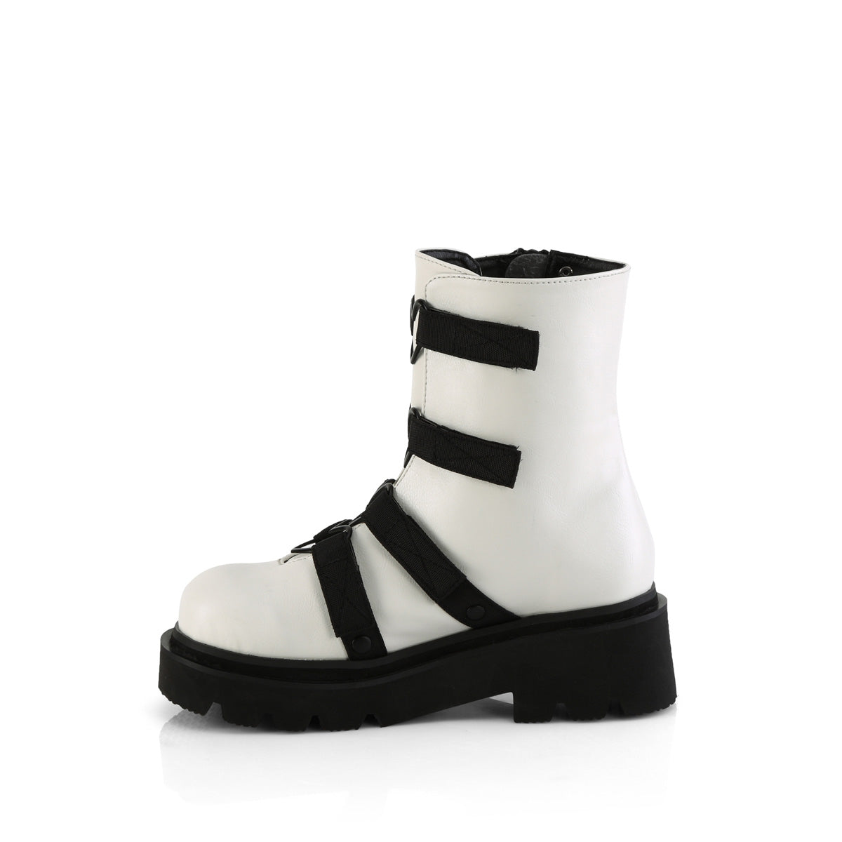 【DEMONIA】RENEGADE-50 アンクルブーツ Wht Vegan Leather-Nylon【取寄】
