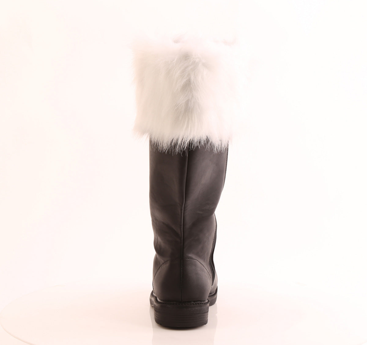 【FUNTASMA】SANTA-106WC ヒールシューズ Blk Pu-Wht Faux Fur【取寄】